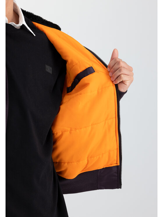 Alpha Industries Alpha Industries Kurtka bomber MA-1 Hooded Bomber Jacket Fioletowy Slim Fit