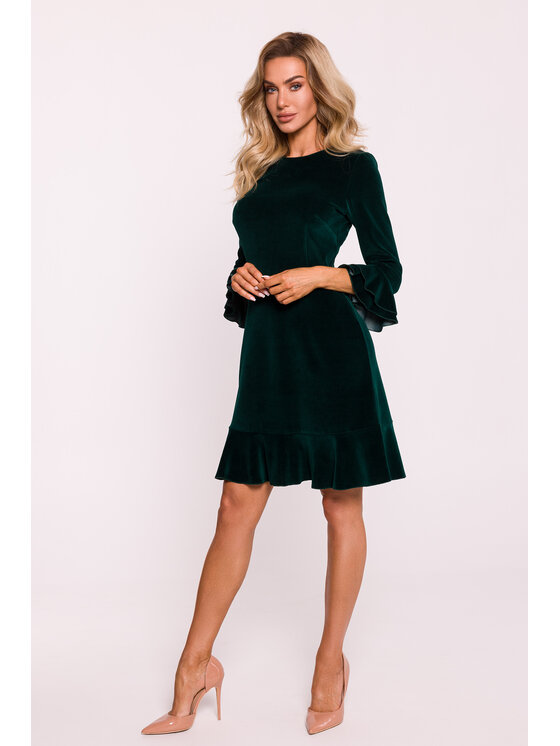 Made of Emotion Made of Emotion Sukienka wieczorowa M825 Zielony Feminine Fit