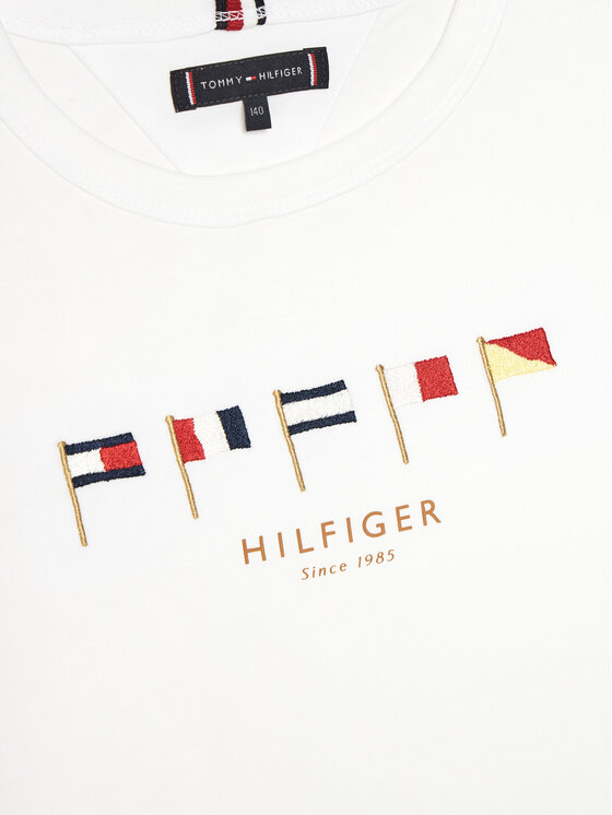 Tommy Hilfiger Tommy Hilfiger Tricou Multiflag KB0KB09532 D Alb Regular Fit
