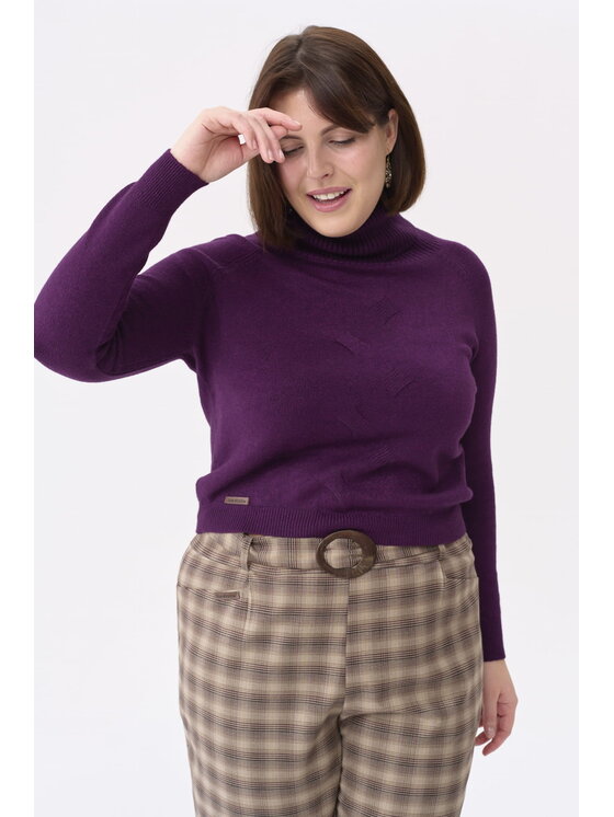 blue shadow blue shadow Spodnie damskie Loan Plus Size Beżowy Standard Fit