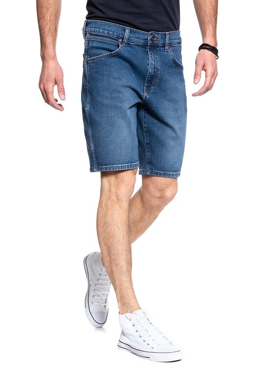 Wrangler Wrangler Pantaloncini di jeans 5 POCKET SHORT Blu Regular Fit