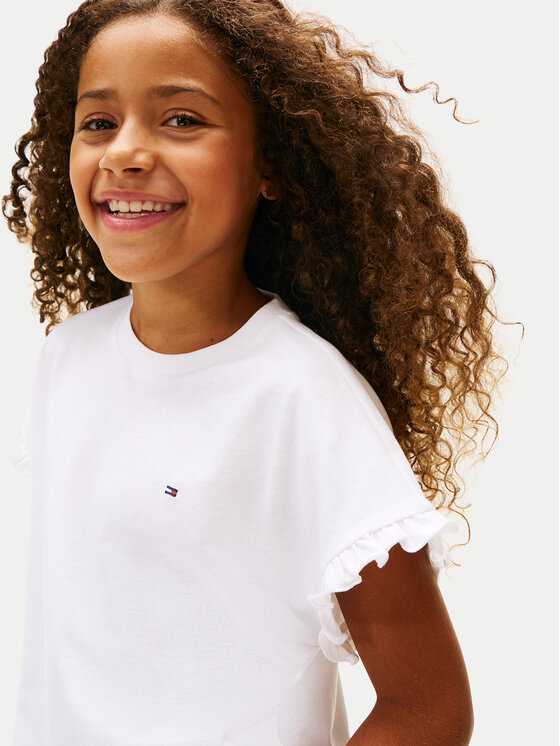 Tommy Hilfiger Tommy Hilfiger T-shirt KG0KG08970 D Bianco Regular Fit