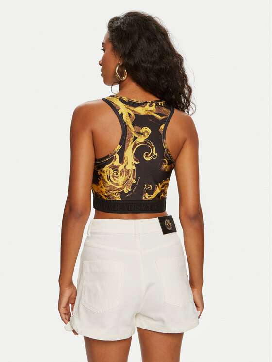Versace Jeans Couture Versace Jeans Couture Marškinėliai 76HAM227 Juoda Skinny Fit