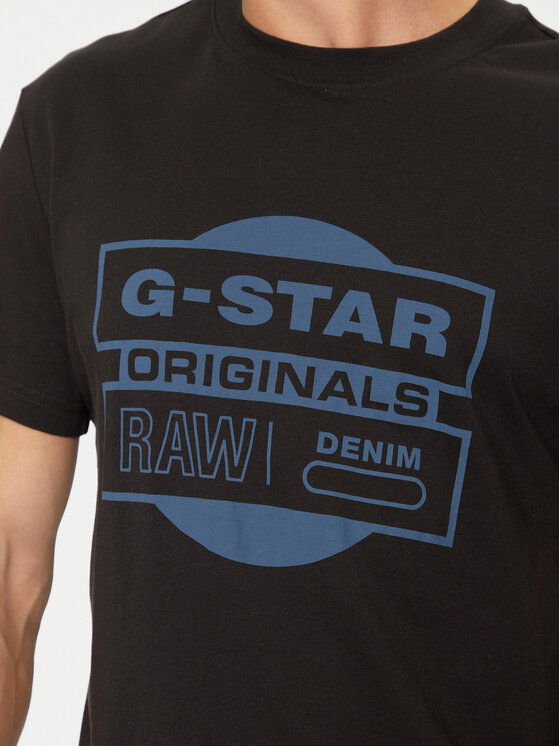 G-Star Raw G-Star Raw T-Shirt Originals D25443-8415 Czarny Regular Fit