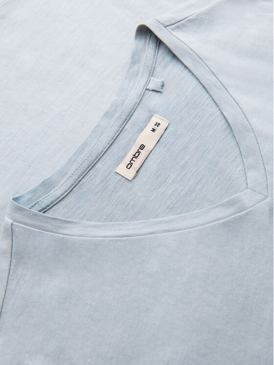 Ombre Ombre T-Shirt OM-TSWT-0242 Szary Regular Fit