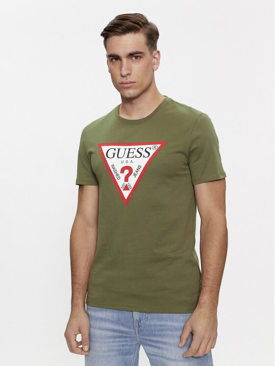 Guess Tricou Logo M2YI71 I3Z14 Verde Slim Fit