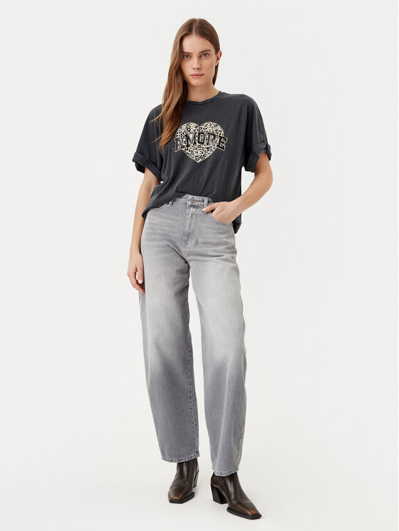 ONLY ONLY Tricou Lucy 15339887 Negru Loose Fit