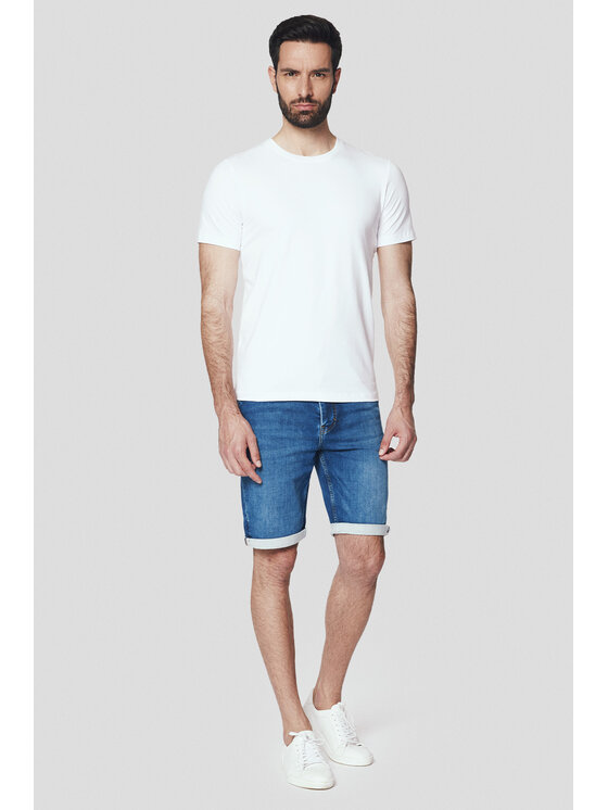Lancerto Lancerto Szorty materiałowe Nero SZO113124000001 Niebieski Slim Fit