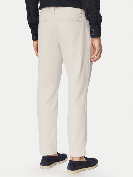 BOSS BOSS Chino kalhoty 50559158 Krémová Tapered Fit