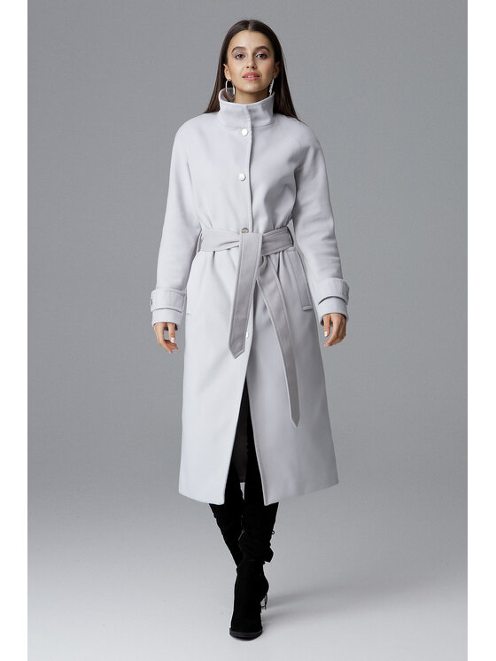 FIGL FIGL Kabát M624 Šedá Regular Fit