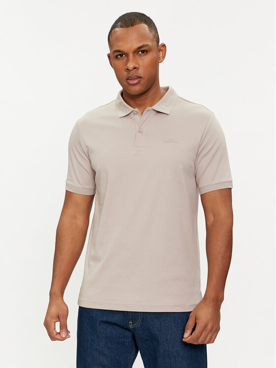 Calvin Klein Polo Smooth K10K111657 Bež Slim Fit