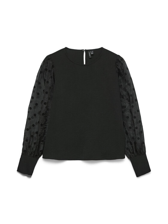 Vero Moda Vero Moda Bluzka Alva 10337474 Czarny Regular Fit