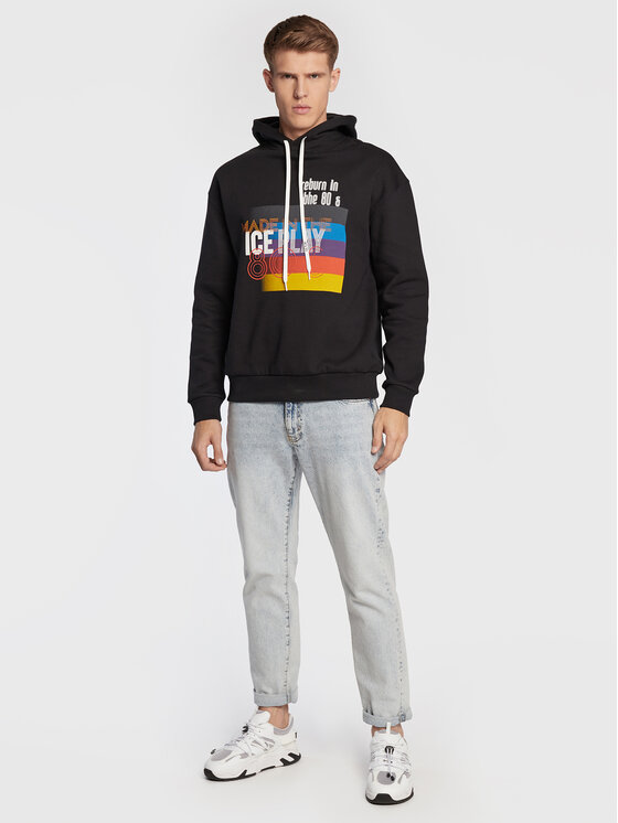 Felpa 22I U1M0 E012 P457 9000 Nero Relaxed Fit
