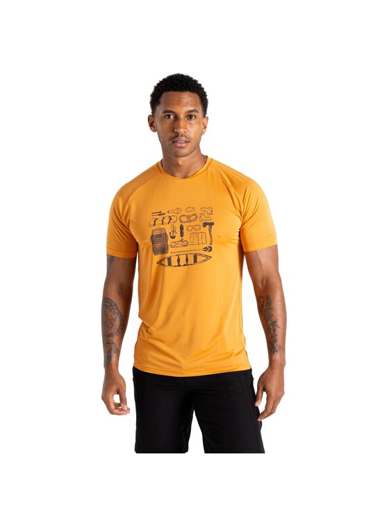 Dare2B Dare2B T-Shirt Tech II Złoty Short Fit
