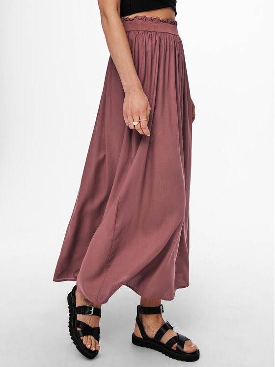 ONLY ONLY Maxi suknja Venedig 15164606 Ružičasta Regular Fit