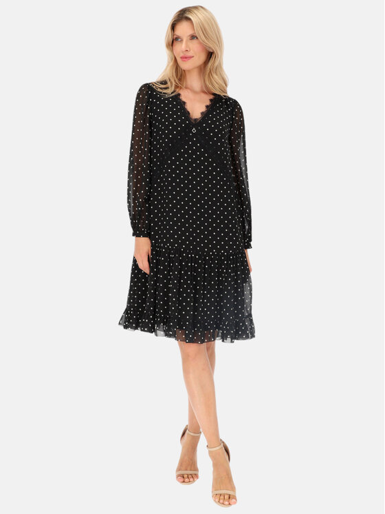 L’AF L’AF Sukienka koktajlowa Lenora Czarny Regular Fit