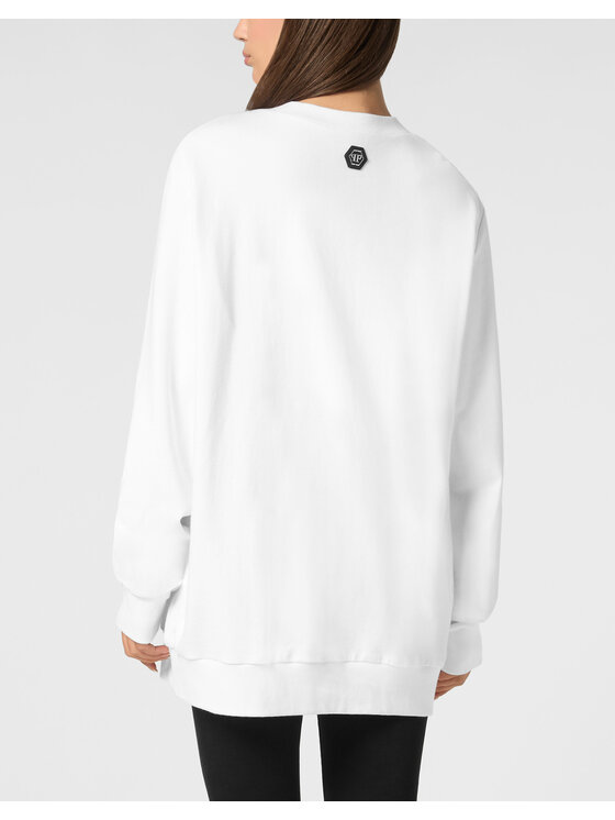 PHILIPP PLEIN PHILIPP PLEIN Bluza 22289 Biały Regular Fit