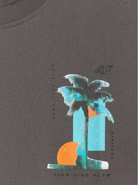 4F 4F T-Shirt 4FRSS26TTSHM4301-22S Černá Regular Fit