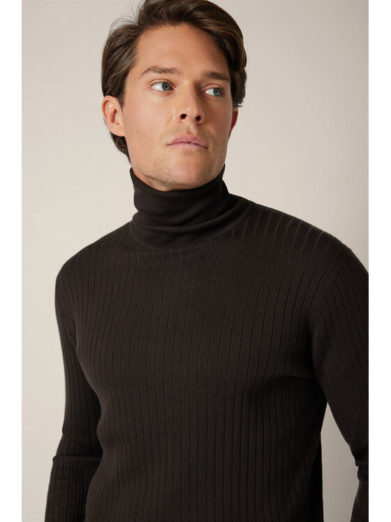 Lancerto Lancerto Sweter Vorn SW073225000085 Brązowy Regular Fit