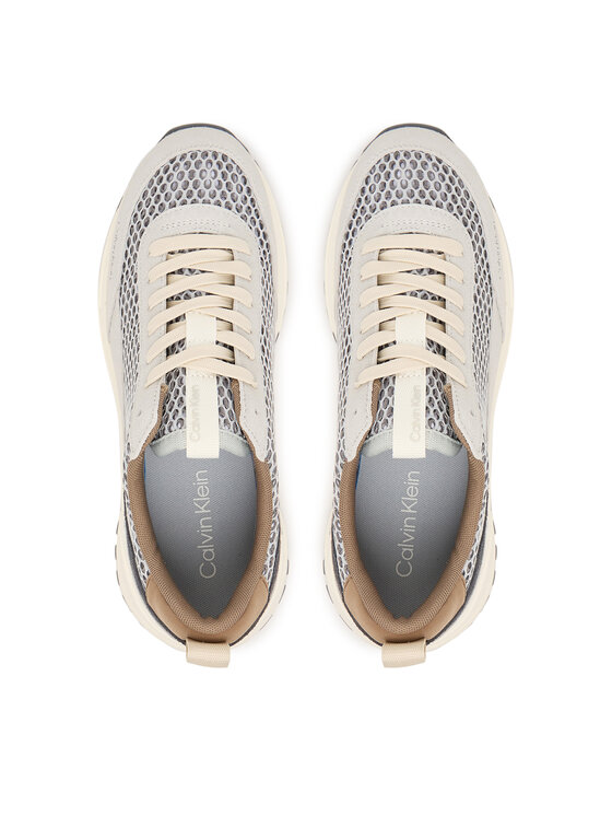 Calvin Klein Calvin Klein Sneakersy Hike Runner Lace Up Techmix YW0YW02030 Beżowy