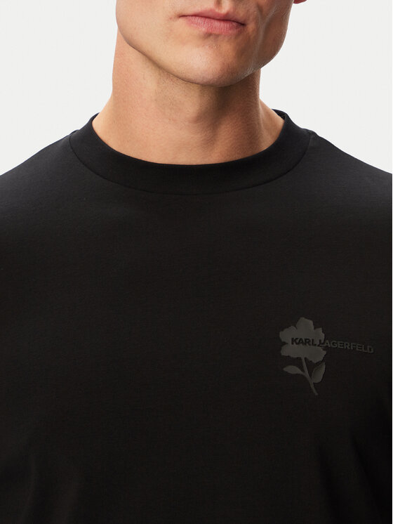 KARL LAGERFELD KARL LAGERFELD Marškinėliai 755041 563221 Juoda Regular Fit