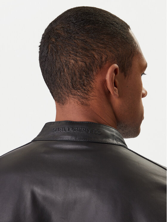 KARL LAGERFELD KARL LAGERFELD Geacă de piele 555022 561421 Negru Slim Fit