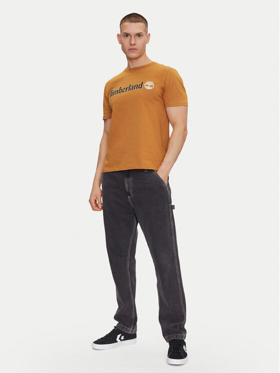 Timberland Timberland Póló TB0A5UPQ Bézs Regular Fit