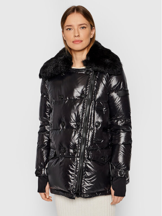 Silvian Heach Silvian Heach Geacă din puf Logga PGA21009PI Negru Regular Fit