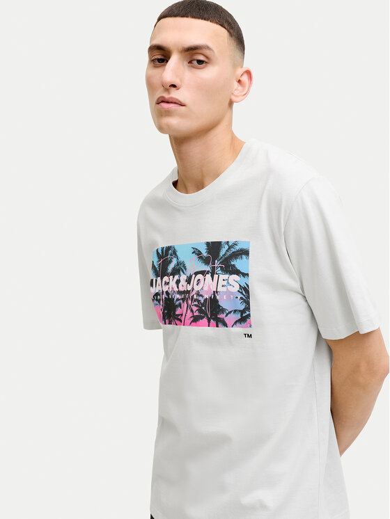 Jack & Jones Jack & Jones T-Shirt Indiana Tee 12288112 Šedá Regular Fit