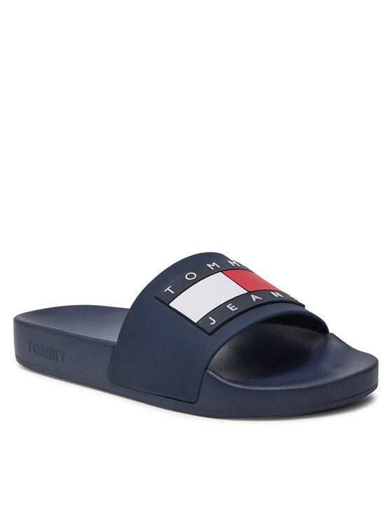 Tommy Jeans Tommy Jeans Pantoletten Flag Pool Sld Ess EN0EN02115 Dunkelblau