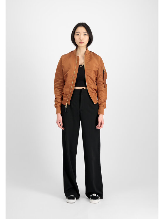 Alpha Industries Alpha Industries Kurtka bomber MA-1 VF Light Bomber Jacket Women Brązowy Slim Fit