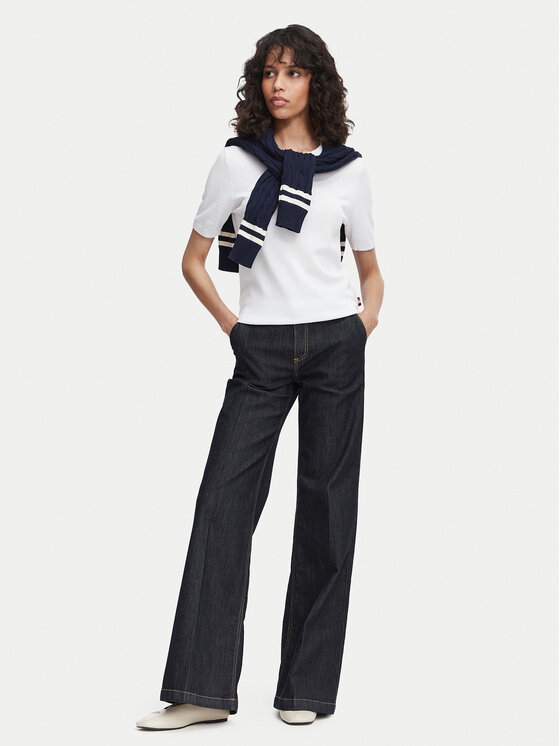 Beverly Hills Polo Club Beverly Hills Polo Club T-Shirt P-SS26W-M6564-0001 Biały Regular Fit