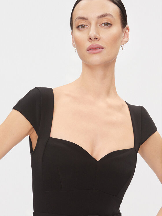 Rinascimento Rinascimento Koktel haljina CFC0116209003 Crna Slim Fit