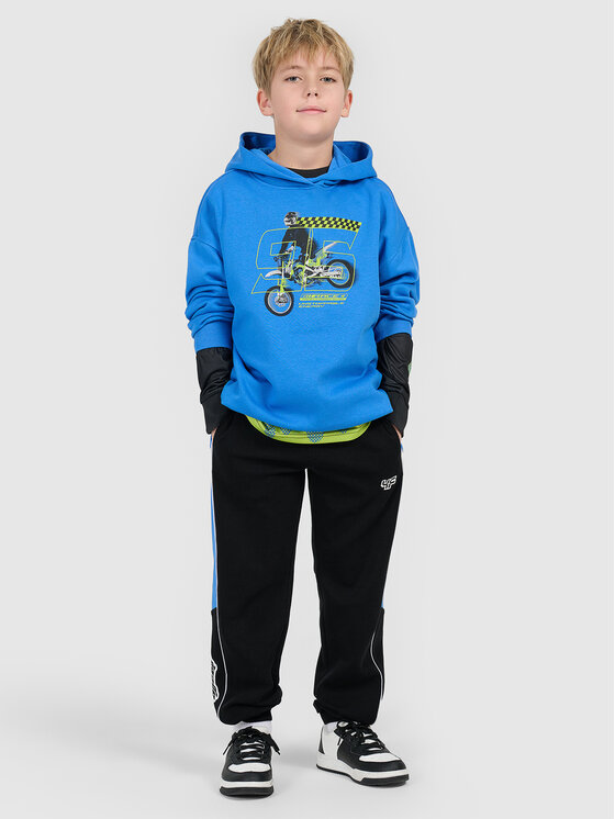 4F 4F Bluza ESPORTS RACING Niebieski Loose Fit