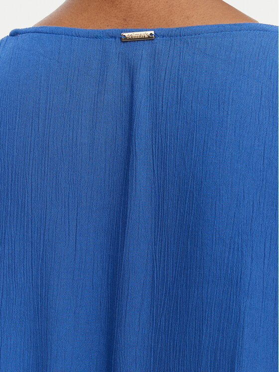 Selmark Selmark Strandkleid V-Neck BN395 Blau Relaxed Fit