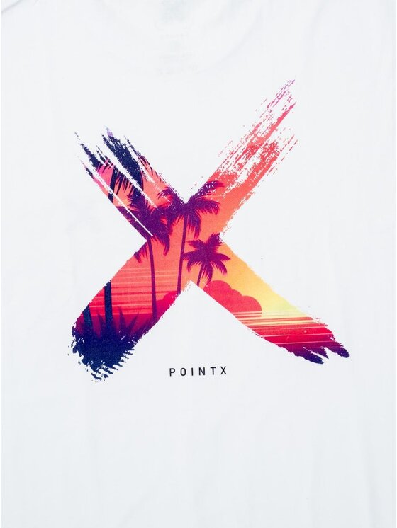 Point X Point X T-Shirt Koszulka Z Krótkim Rękawem Męska Biała Point X Vice M Biały Regular Fit