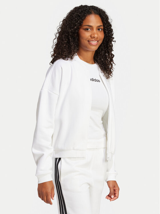 adidas adidas Majica dugih rukava Essentials Contemporary Logo JD9966 Bijela Loose Fit