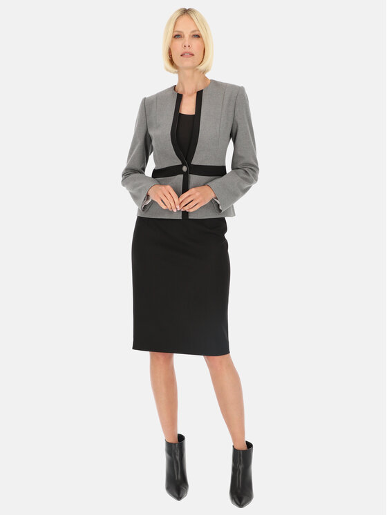 Potis & Verso Potis & Verso Marynarka Naira Szary Slim Fit