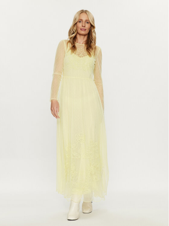TWINSET TWINSET Sukienka codzienna 232TP2101 Żółty Regular Fit
