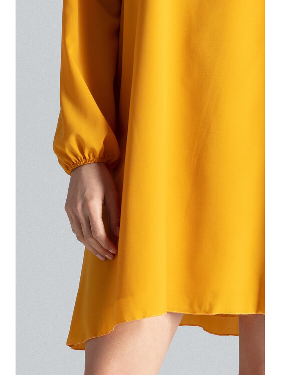 FIGL FIGL Sukienka M566 Żółty Regular Fit