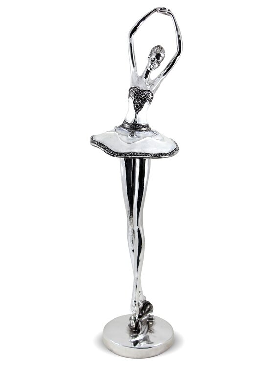 MIAhome MIAhome Figurka baletnica 45x12x11 cm OLORINA-3 Srebrny