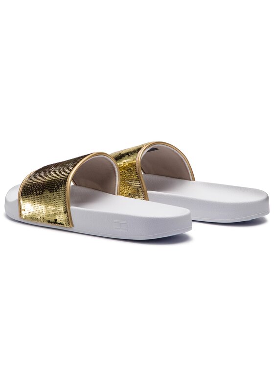 Tommy Hilfiger Tommy Hilfiger Papucs Tommy Sequins Pool Slide FW0FW03750 Arany