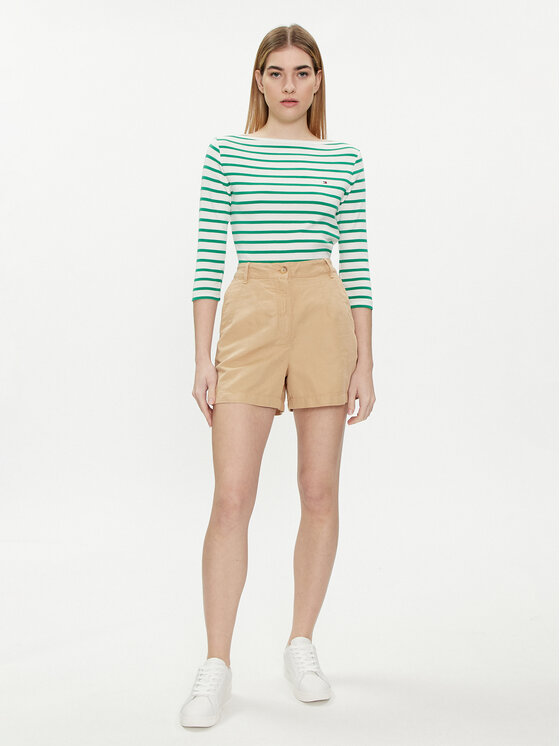 Tommy Hilfiger Tommy Hilfiger Bluzka New Cody WW0WW40589 Zielony Slim Fit