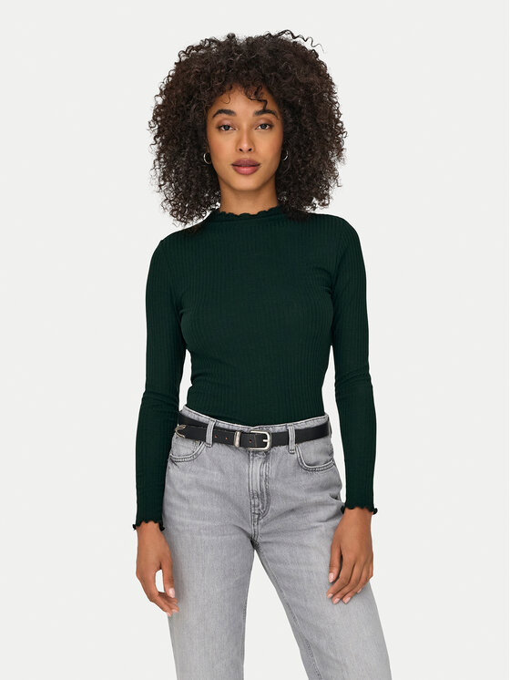 ONLY ONLY Blusa Emma 15180040 Verde Slim Fit
