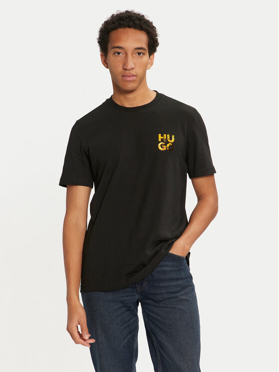Hugo T-shirt Diridumti 50522134 Nero Regular Fit, taglia : S