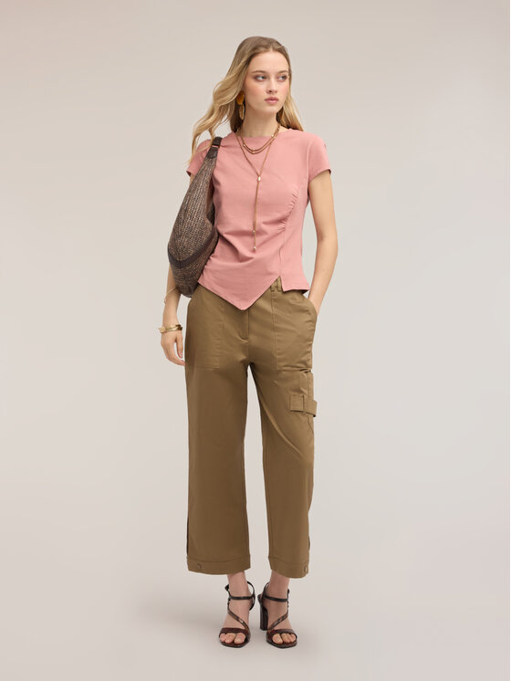 Motivi Motivi Spodnie materiałowe P02CQ004638N022 Brązowy Regular Fit