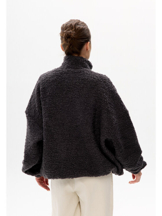 Mirons Mirons Bluza baranek Szary Oversize