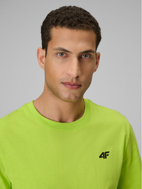 4F 4F T-Shirt BASIC+ Zielony Regular Fit