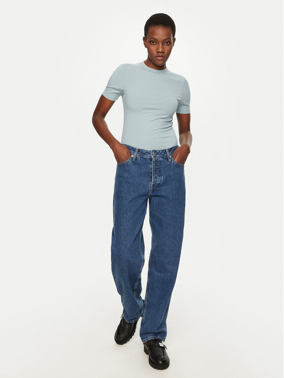 Calvin Klein Calvin Klein T-Shirt K20K208052 Světle modrá Slim Fit