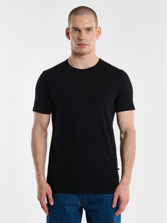 BIG STAR BIG STAR T-Shirt CLASSAC_906_150 Czarny Slim Fit